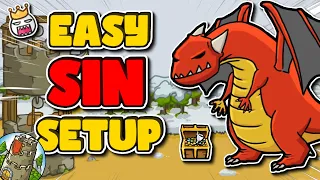 Grow Castle 2024 | Best Sin Dragon Build for EARLY GAME! Beginner Setup