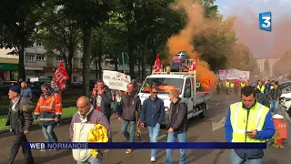 Rouen : mobilisation au départ de la manif du 12 septembre 2017