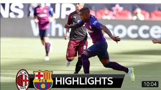 AC Milan vs Barcelona 1-0 - All Goals & Extended Highlights - ICC 04/08/2018 HD