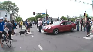 Crowds gather for 2nd day near following George Floyd death