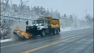 Driving after Fresh snow with plow