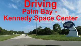 Driving from Palm Bay to Kennedy Space Center Florida USA