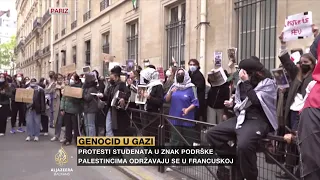 Pariški studenti poručili: 'Otpor', 'Živjela Palestina', 'Ovo je genocid'