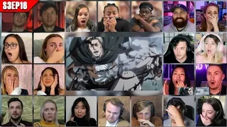 Attack on Titan Season 3 Episode 16 Reaction Mashup | 進撃の巨人