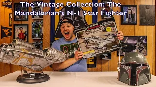 Hasbro Star Wars: The Vintage Collection The Mandalorian's N-1 Starfighter and Madalorian