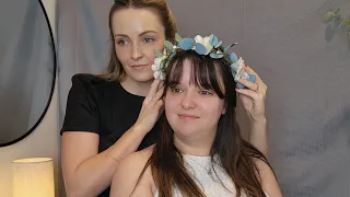 ASMR Perfectionist Boho Bridal Hair Styling with Flower Crown - Tiny Braids, Finishing Touches ✨️