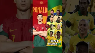 Cristiano Ronaldo VS Brazil Legends 😯🔥(Pele, Neymar, Ronaldinho, Ronaldo, Kaká)🐐💪💥