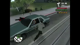 GTA San Andreas SFPD Police Station Shootout + Six Stars Wanted Level Escape