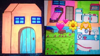 😱❤️ |diy paper doll house |#diy #viral #explore  |anyone can made | paper house |quite book|