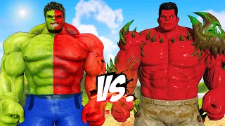 RED-GREEN HULK VS HELL HULK - SUPER EPIC BATTLE