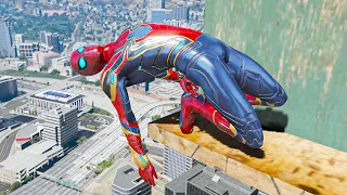 GTA 5 Iron Spiderman Epic Stunts/Fails/Ragdolls Ep2 (Euphoria Ragdolls)