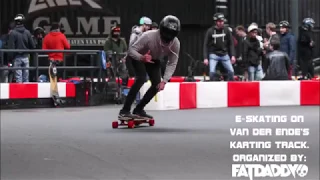 E-skating on a karting track!