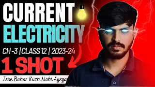 Class 12 Physics Current Electricity in ONESHOT with PYQ Chapter 3 CBSE Board 2023-24 Party series 🔥