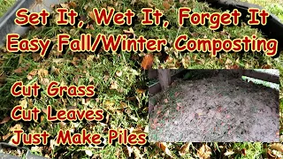 My Quick & Easy Method for Making Fall/Winter Compost: Cut and Bag Grass & Leaves - Just Get Started