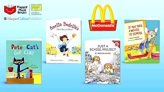 2017 McDONALD'S HAPPY MEAL TOYS BOOKS BACK TO SCHOOL NEXT DESPICABLE ME 3 EMOJI MOVIE SEPTEMBER USA