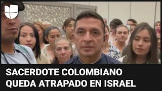 Sacerdote colombiano atrapado con sus feligreses en Israel muestra el búnker donde se protegen