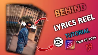 Behind Lyrics Video Editing In Capcut | Behind Lyrics Reels Tutorial | Capcut Tutorial