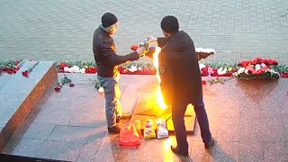 Жители Подмосковья распивали алкоголь на мемориале Вечный огонь
