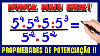 PROPIEDADES DE POTENCIAÇÃO!!  NUNCA MAIS ERRE !!! Matemática básica todo dia.📚🚀