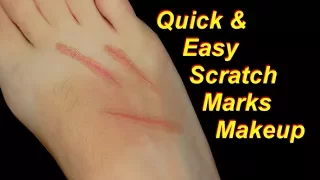 Quick and Easy Scratch Marks Halloween Makeup