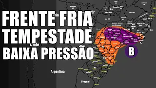 tempestades chuva extrema frente fria e baixa pressão