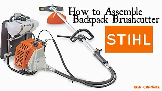 HOW TO ASSEMBLE (INSTALL) BACKPACK BRUSH CUTTER STIHL | DETAILED VIDEO