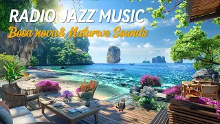 Seaside Cafe Ambience - Relaxing Cafe Jazz Music & Smooth Jazz Music 🎷