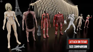 Attack on Titan Size Comparison 3D