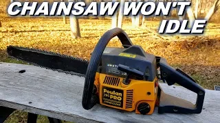 Poulan chainsaw won't idle