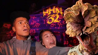 Our FIRST REACTION at Halloween Horror Nights 2023 Universal Studios Orlando | Weekend CROWDS!