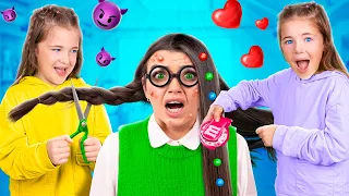 Extreme Makeover with the Gadgets from TikTok! / Twins Help the Nerd Nanny Become Popular!