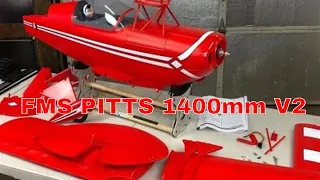 FMS PITTS 1400mm V2 Unboxing and DETAILED BUILD