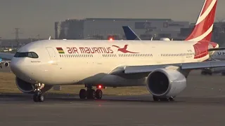 Air Mauritius Airbus A330neo takeoff at Geneva/GVA/LSGG