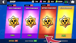 BEST FREE 🔥LEGENDARY STARR DROPS FOR 0 ACOOUNT 11 NEW BRAWLERS BRAWL STARS UPDATE🎁🎁