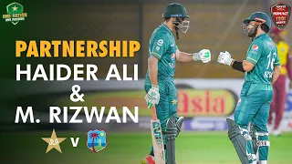 Mohammad Rizwan And Haider Ali Partnership | Pakistan vs West Indies | 1st T20I 2021 | PCB | MK1T