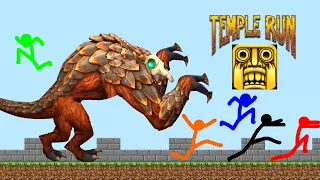 Stickman vs Temple Run animation- Minecraft Episode 2