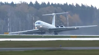 roll takeoff in windy weather IL-62 Rada airlines EW-450TR