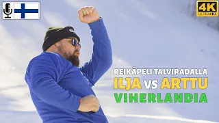 Reikäpeli hyvin hoidetulla talviradalla, Ilja vs Arttu, Viherlandia DG, Jyväskylä