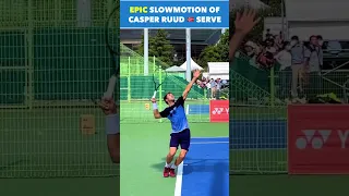 EPIC SLOW MOTION SERVE ACTION FEATURING CASPER RUUD #tennis #shorts #sports