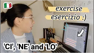 Italian grammar exercise with CI, NE, LO used in context (intermediate to advanced exercise) (Subs)