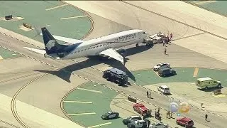 Plane Collides With Utility Truck At Los Angeles Airport