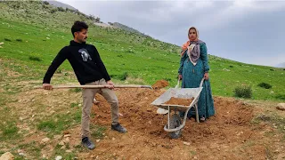 Nomadic life: Mohammadreza and Zainab's efforts for survival and tent construction