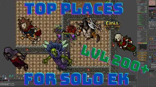 Tips for Knights #4 Best places for solo Knights lvl 200-1000 (Tibia 2022)