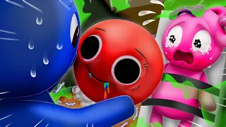 New Rainbow Friends Animation | PINK SAD STORY ORIGIN? BLUE x PINK Love Story| Rainbow Friends SM