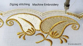 Zigzag stitching leaf Embroidery Design Machine Embroidery industrial zigzag machine