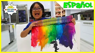 Bricolaje Arte de Fusión de Crayón para Niños con Ryan!