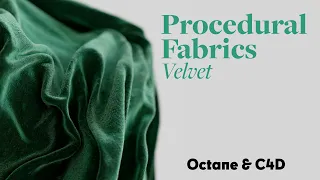 Cinema 4D Tutorial - Procedural Velvet Fabric (Octane)