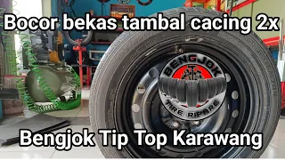 Ban mobil bocor bekas tambal cacing 2x