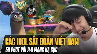 MÀN ĂN MIẾNG TRẢ MIẾNG LIÊN TỤC CỦA CÁC IDOL SẮT ĐOÀN VIỆT NAM SUỐT 50 PHÚT VỚI 140 MẠNG HẠ GỤC