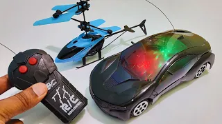 Radio control helicopter and 3d lights rc car unboxing | helicopter | racing rc car